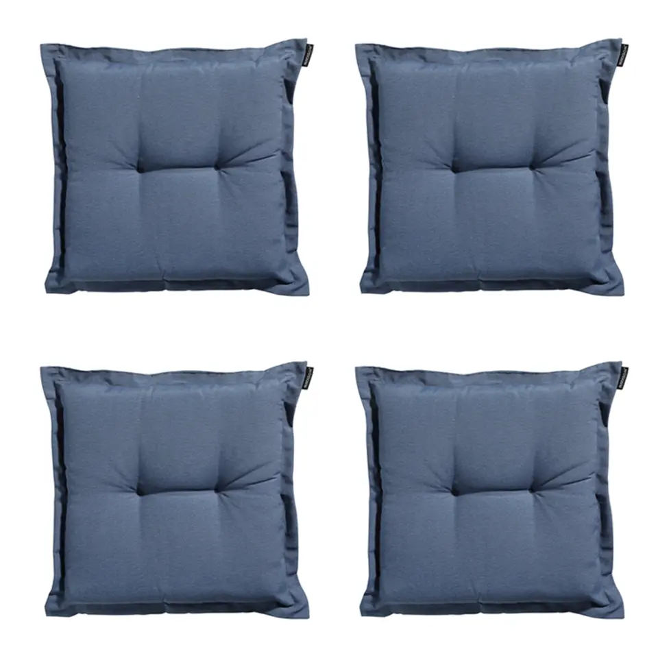 Madison - Zitkussen Panama safier blue - Ca. 50x50 cm - Set van 4