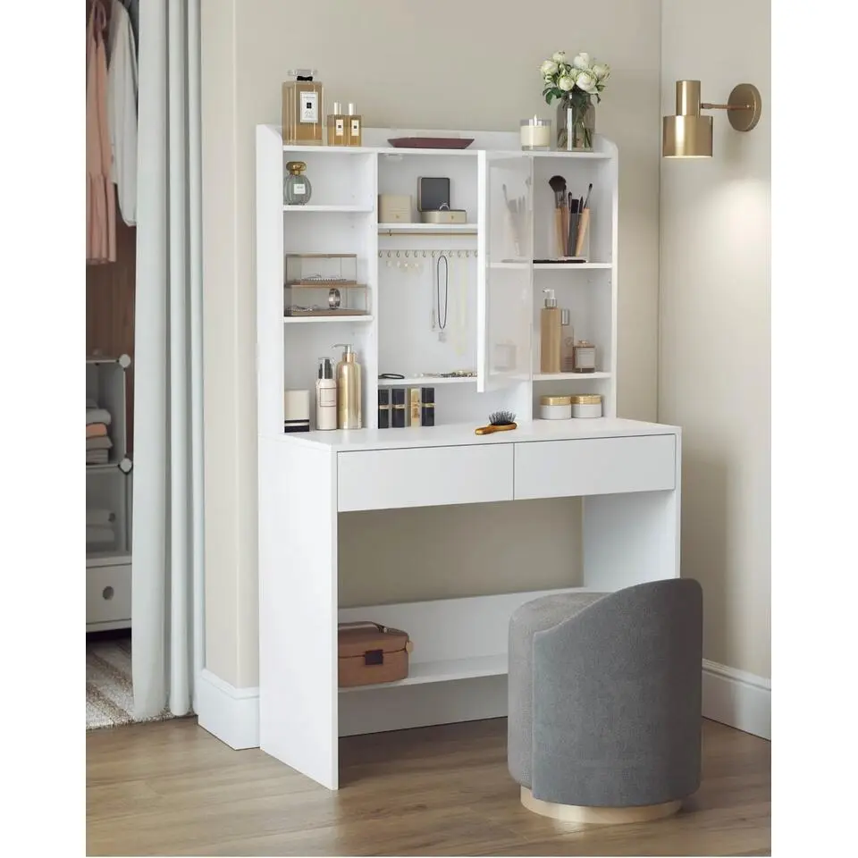 Furnihaus Kaptafel met LED 3 kleuren met instelbare lichtsterkte met spiegel