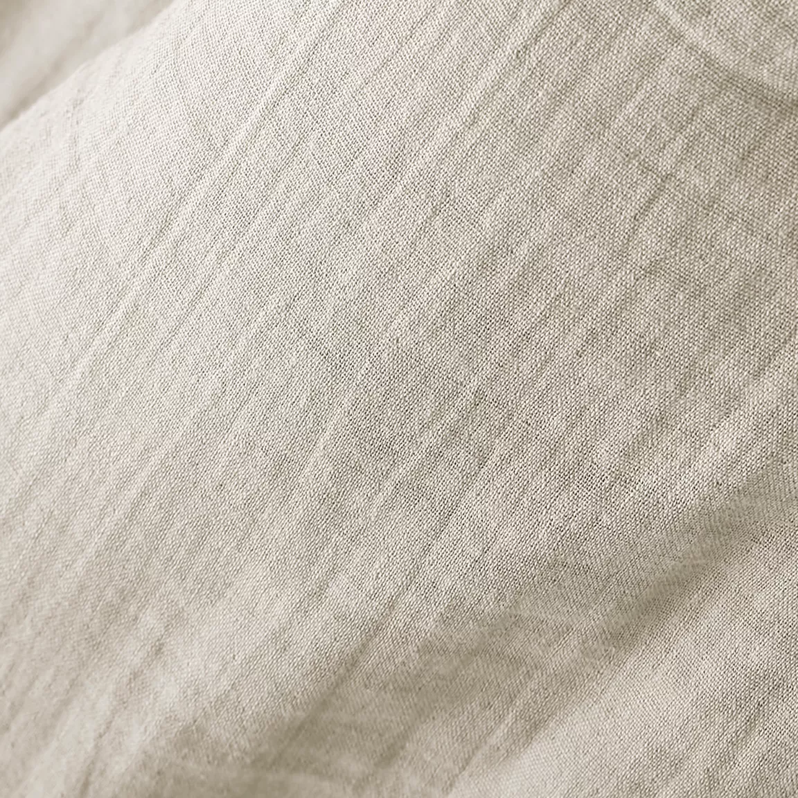 Drap housse gaze de coton (140 x 190 cm) Gaïa Beige pampa
