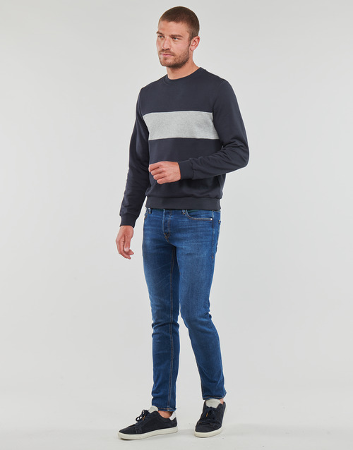 Geox - M SWEATER R-NECK BAN - Marine / Gris