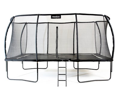 Pinepeak Rektangulært Trampoline inkl. Sikkerhetsnett 439x286 cm, Svart