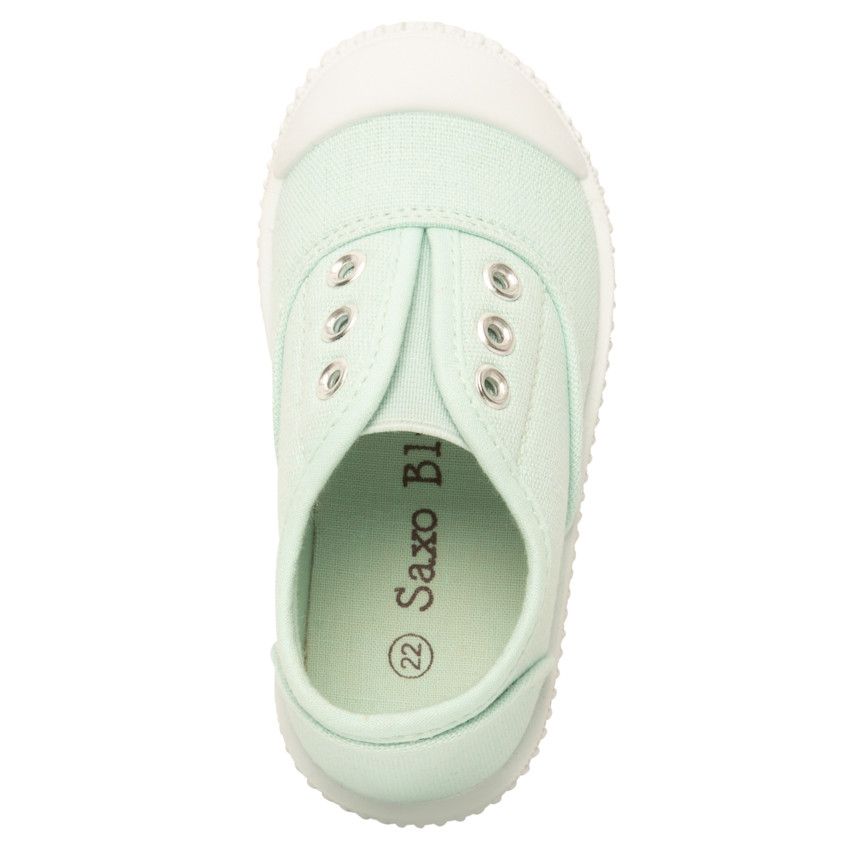 Baskets basses aqua en toile sans lacets - Bleu moyen