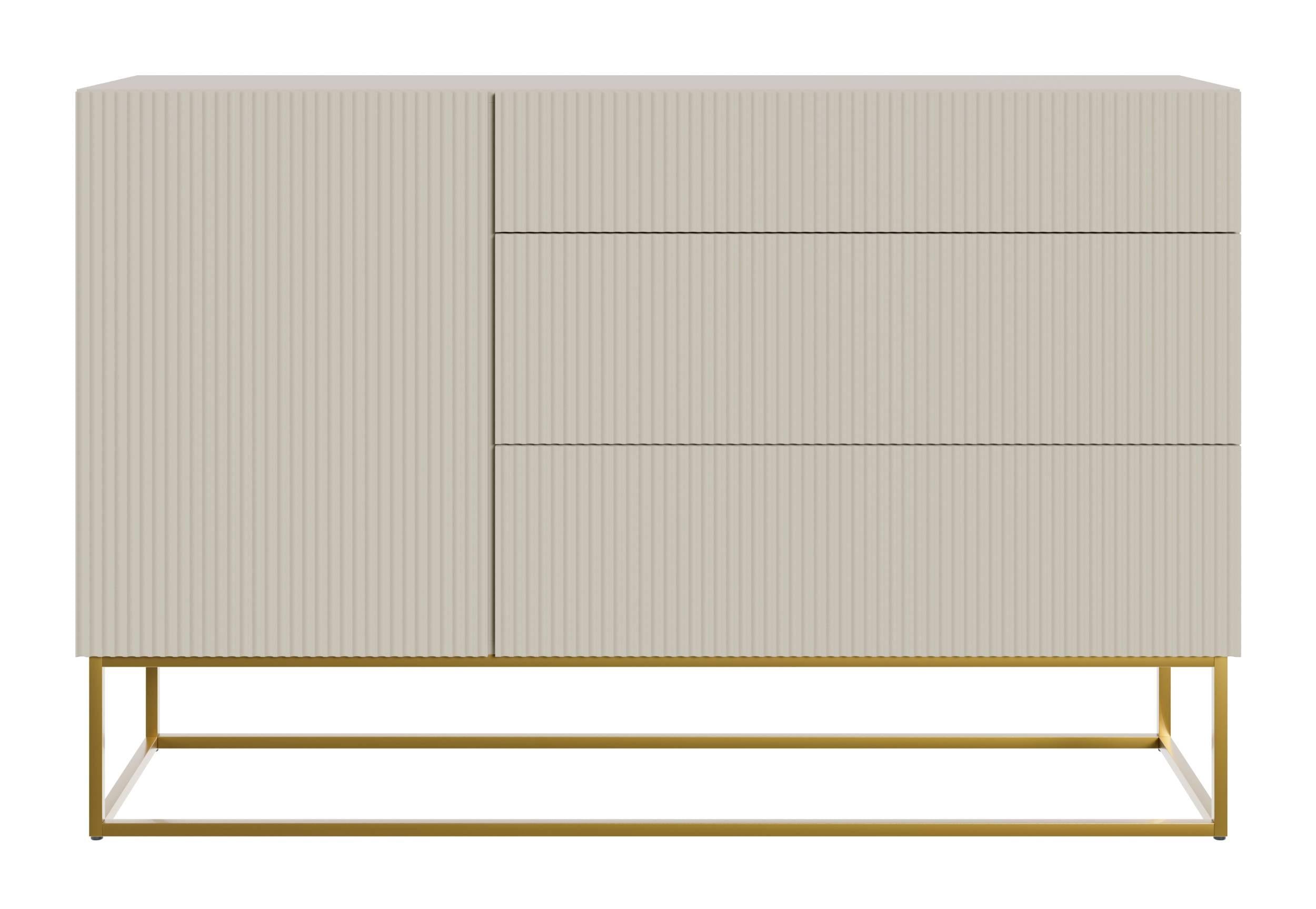 NADUVI Collection Vesper Dressoir - B 140 cm - Greige / Goud