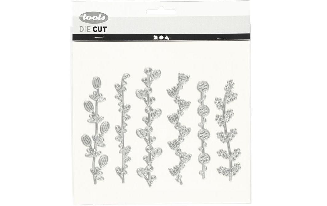 Stanzschablone 14.3 x 12.3 cm, BlumenrankenSchablone für kreative Anwendungen