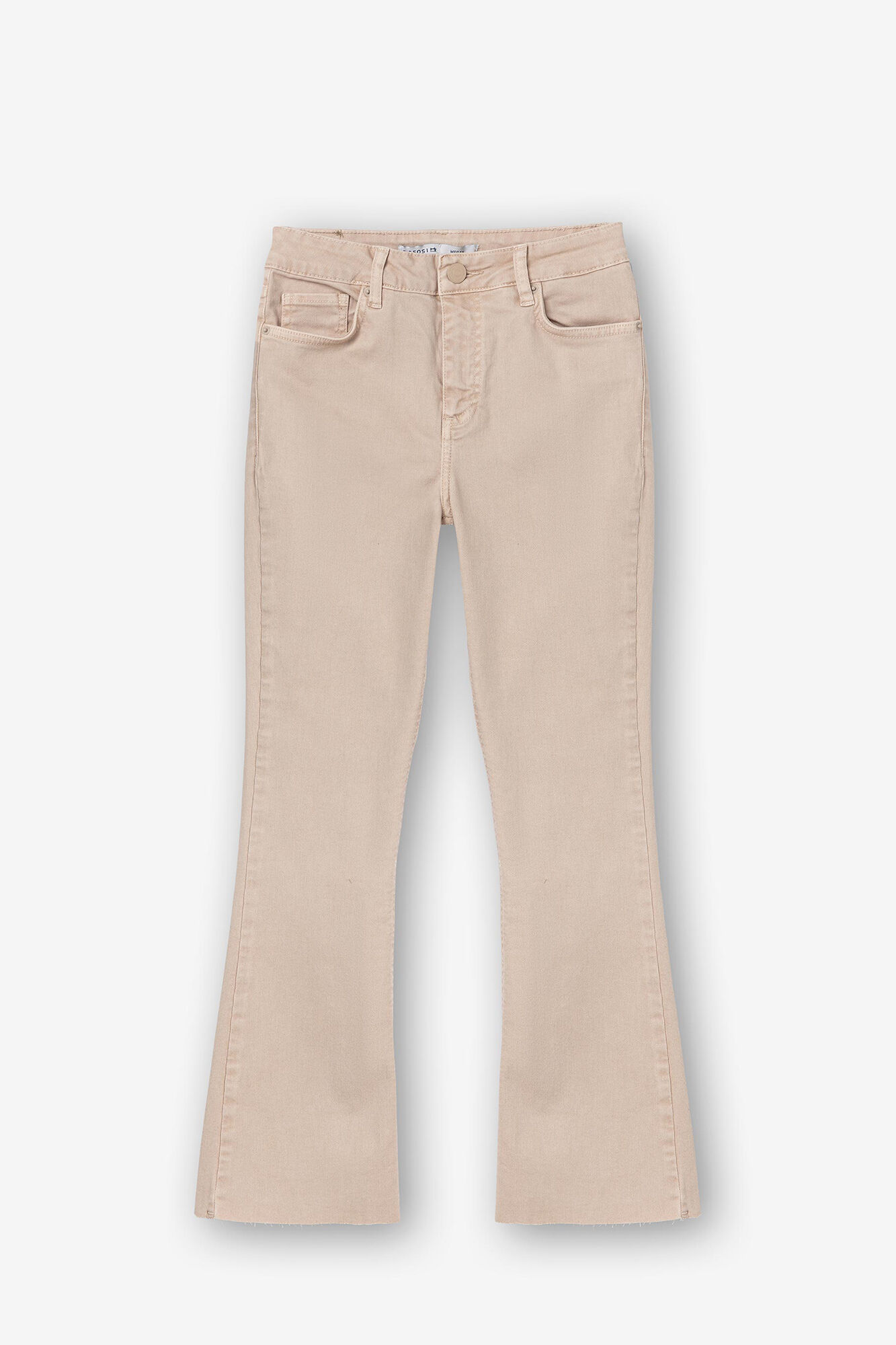 Calça jeans cropped flare de cintura alta Megan