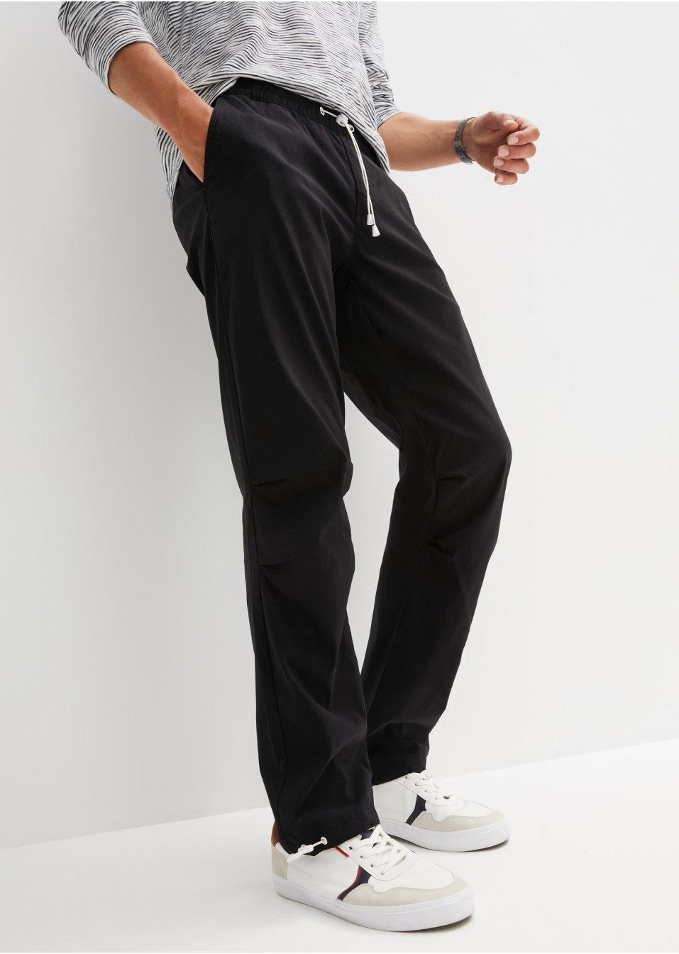 Pantalon taille extensible Loose Fit, Straight