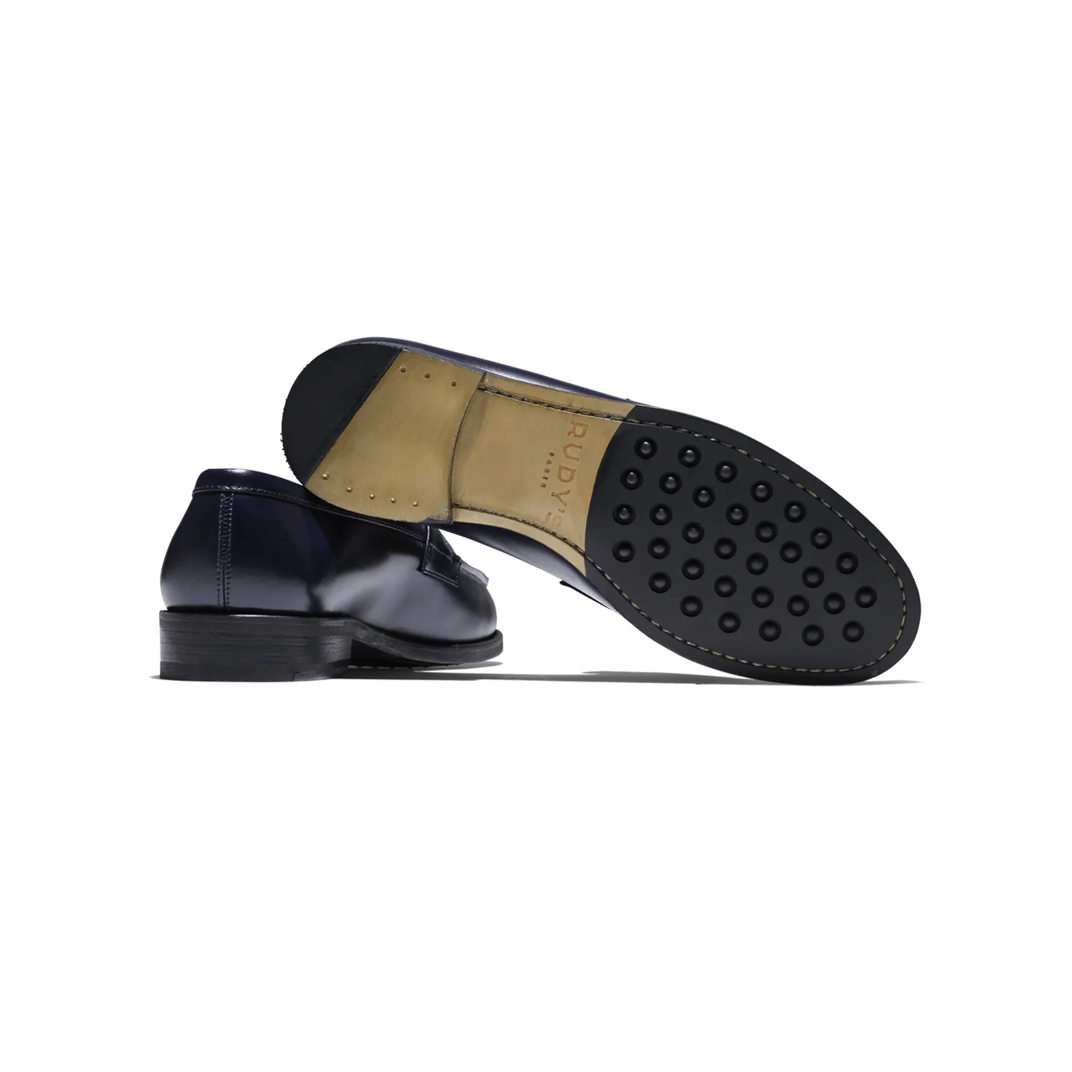 Maker-Mocassin en cuir marine