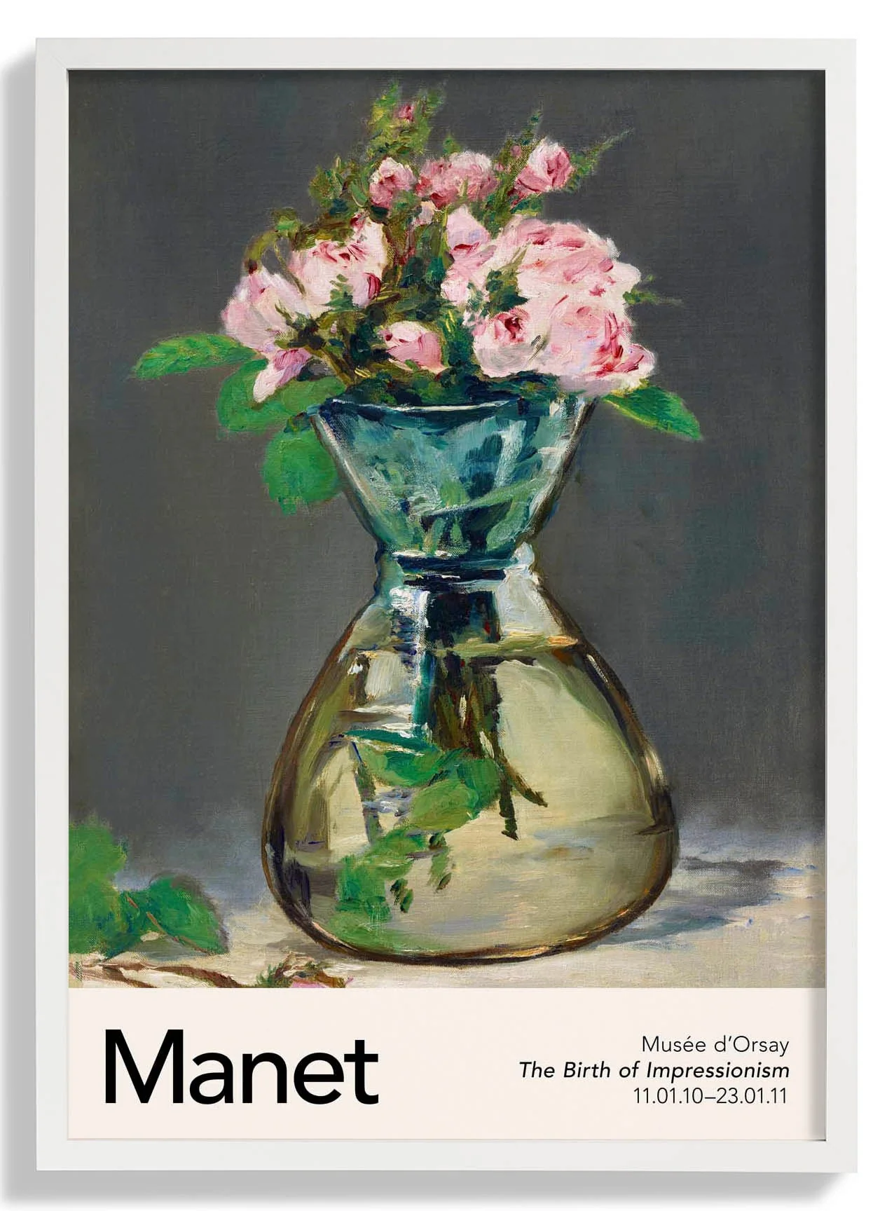 Moosrosen in einer Vase von Manet Ausstellung