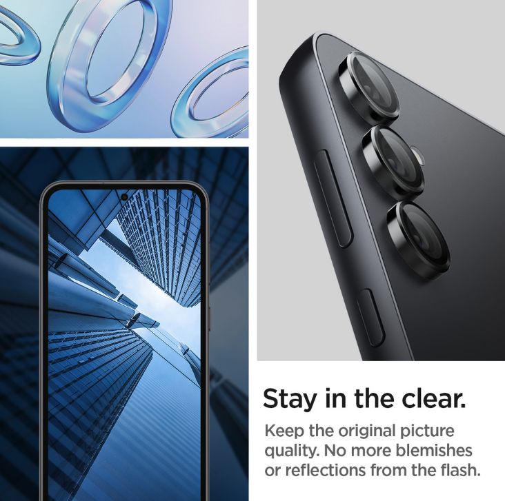 (2er Set) Samsung Galaxy S23 FE Glas Tr EZ Fit Optik Kamera Objektiv Protector Panzer Glas Case Friendly mit Rahmen (AGL06987)