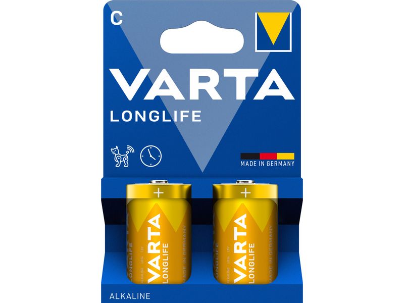 Varta Batterie Longlife C , 2 Stück Gute Qualität – lange Lebensdauer und konstante Leistung