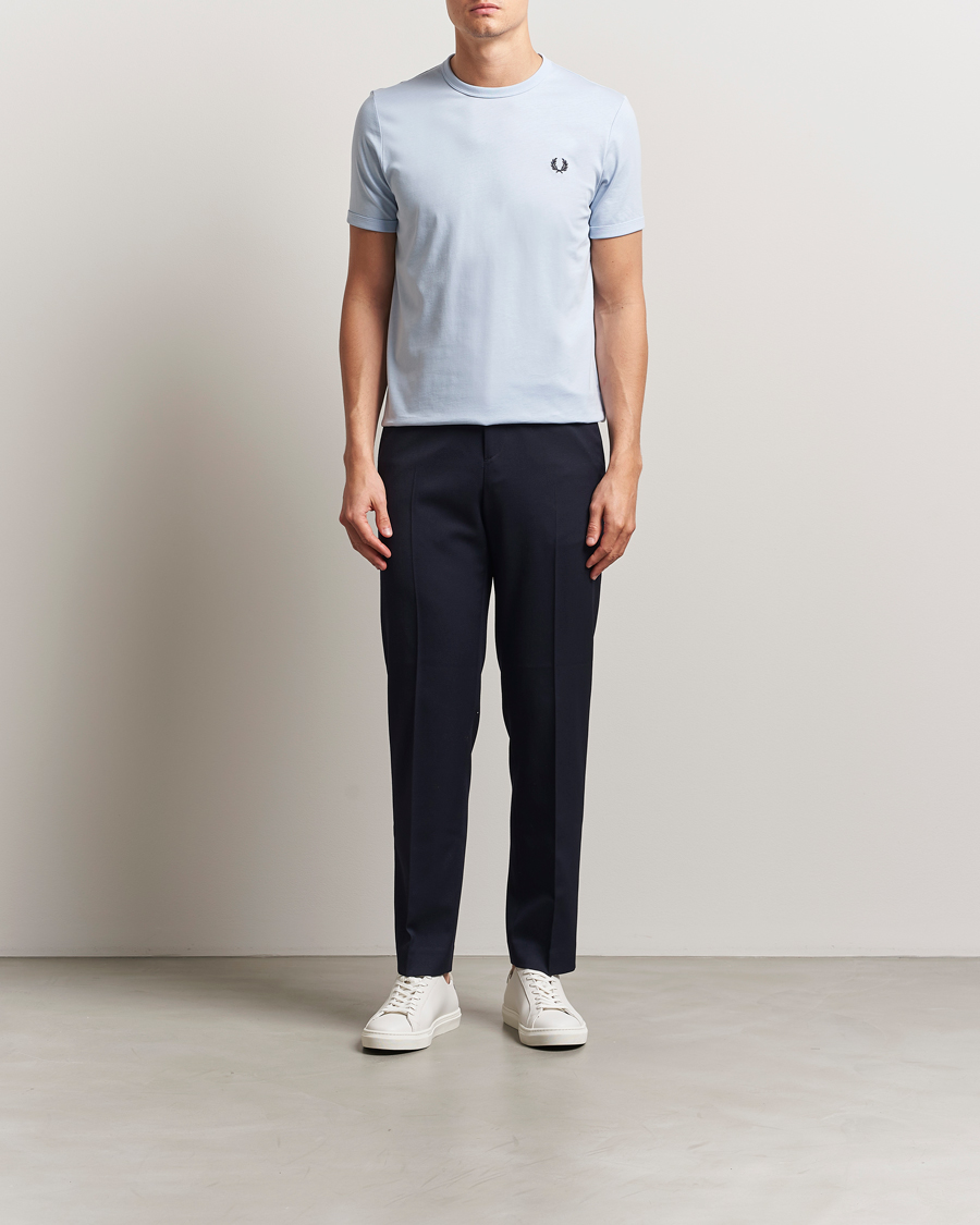 Fred Perry Ringer T-Shirt Light Smoke