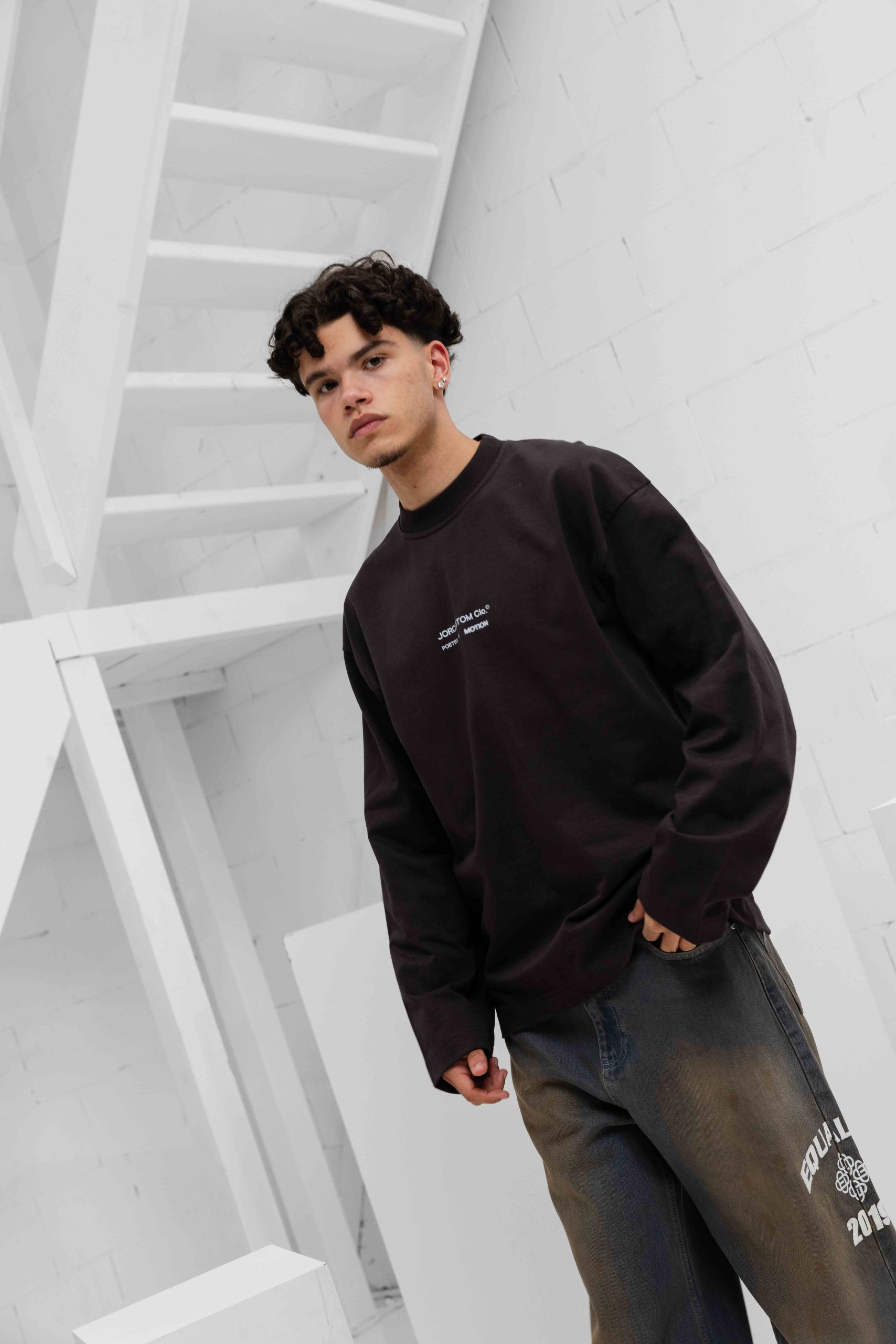 Jorcustom Poetry In Motion Longsleeve T-Shirt Heren Bruin