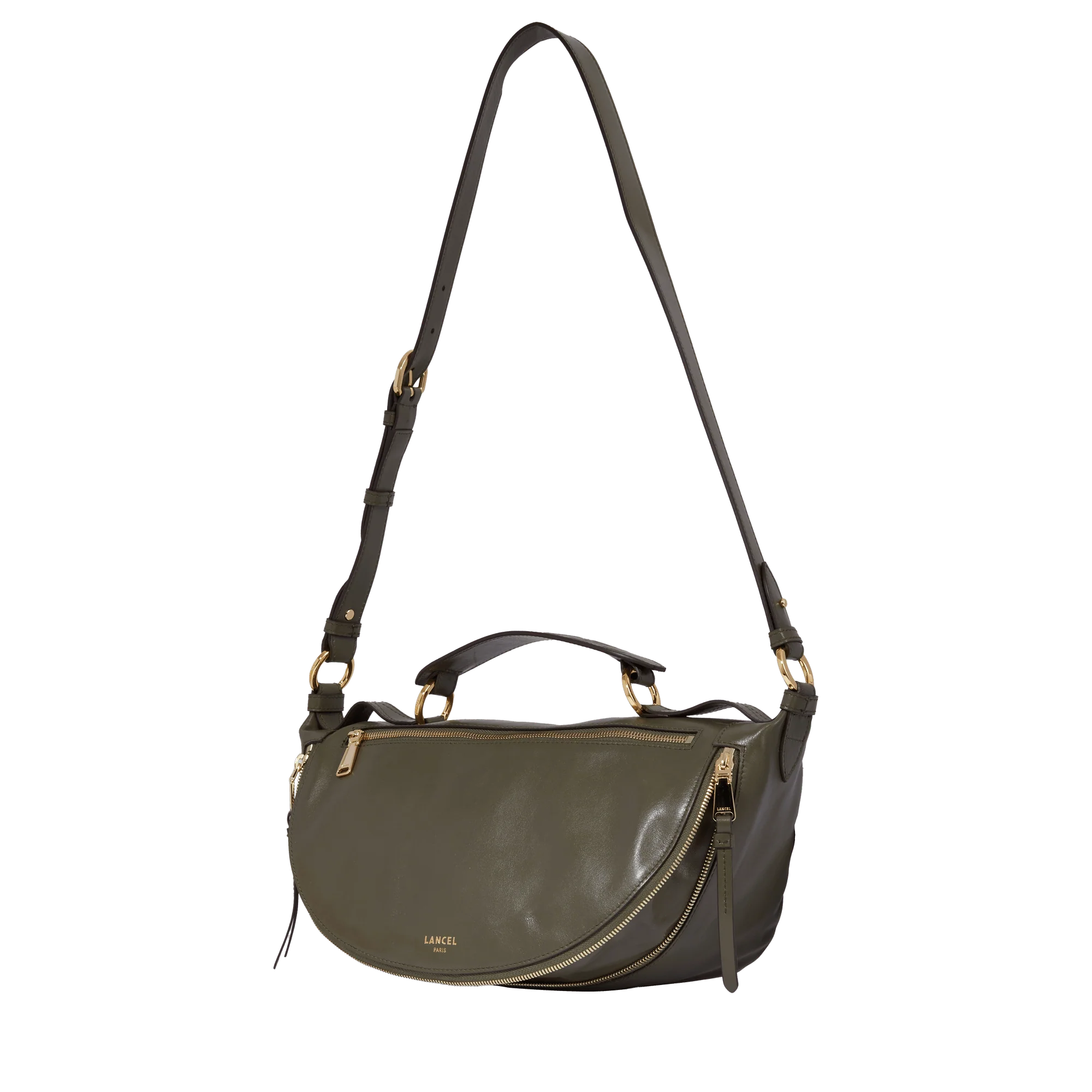 Sac porté croisé M Origami de Lancel-Kaki Fonce