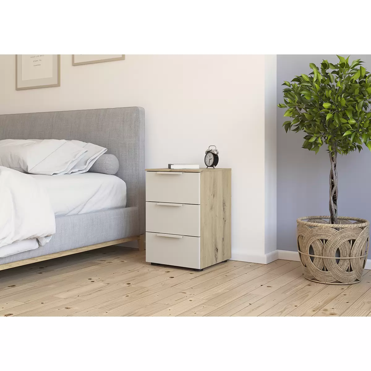 Nachttisch Flipp Artisan Eiche,champagner