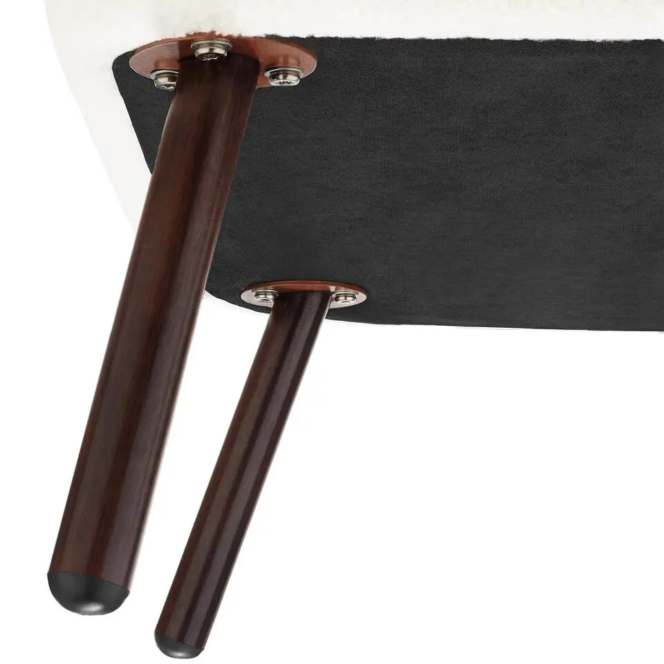 tectake Teddy-fauteuil Robina 2 offwhite W2, Bouclé Gebroken Wit