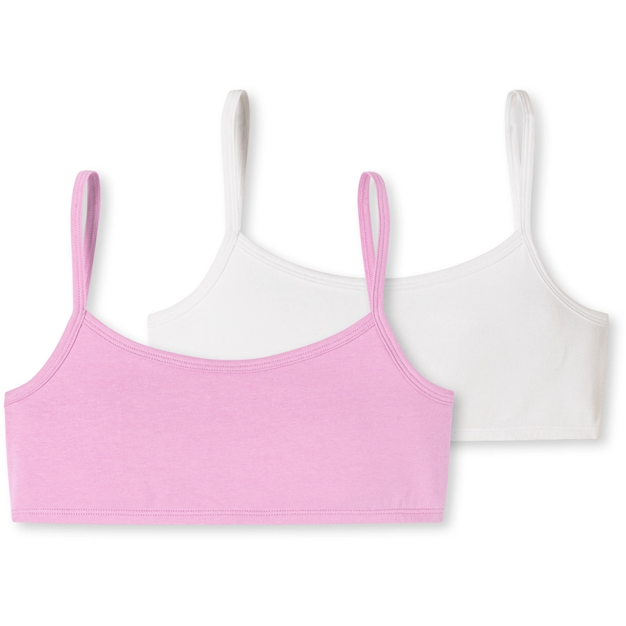 Schiesser Bustier 955 Organic Cotton rosa, weiß