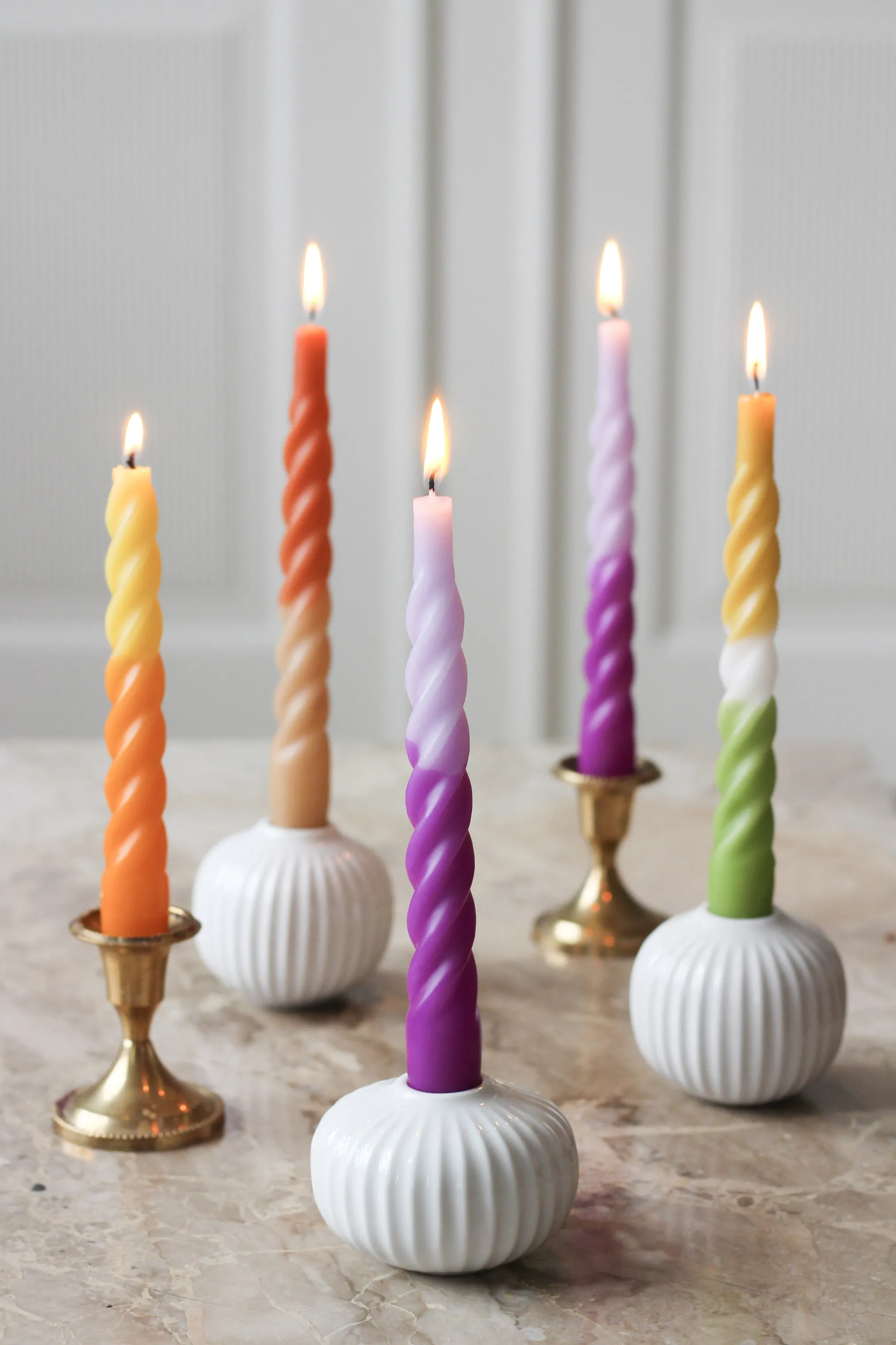 Candles with a twist Lys - 6 stk.
