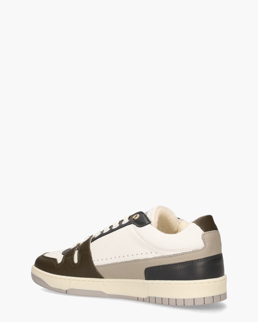 Mercer Amsterdam The Brooklyn M Wit/Blauw/Bruin Herensneakers