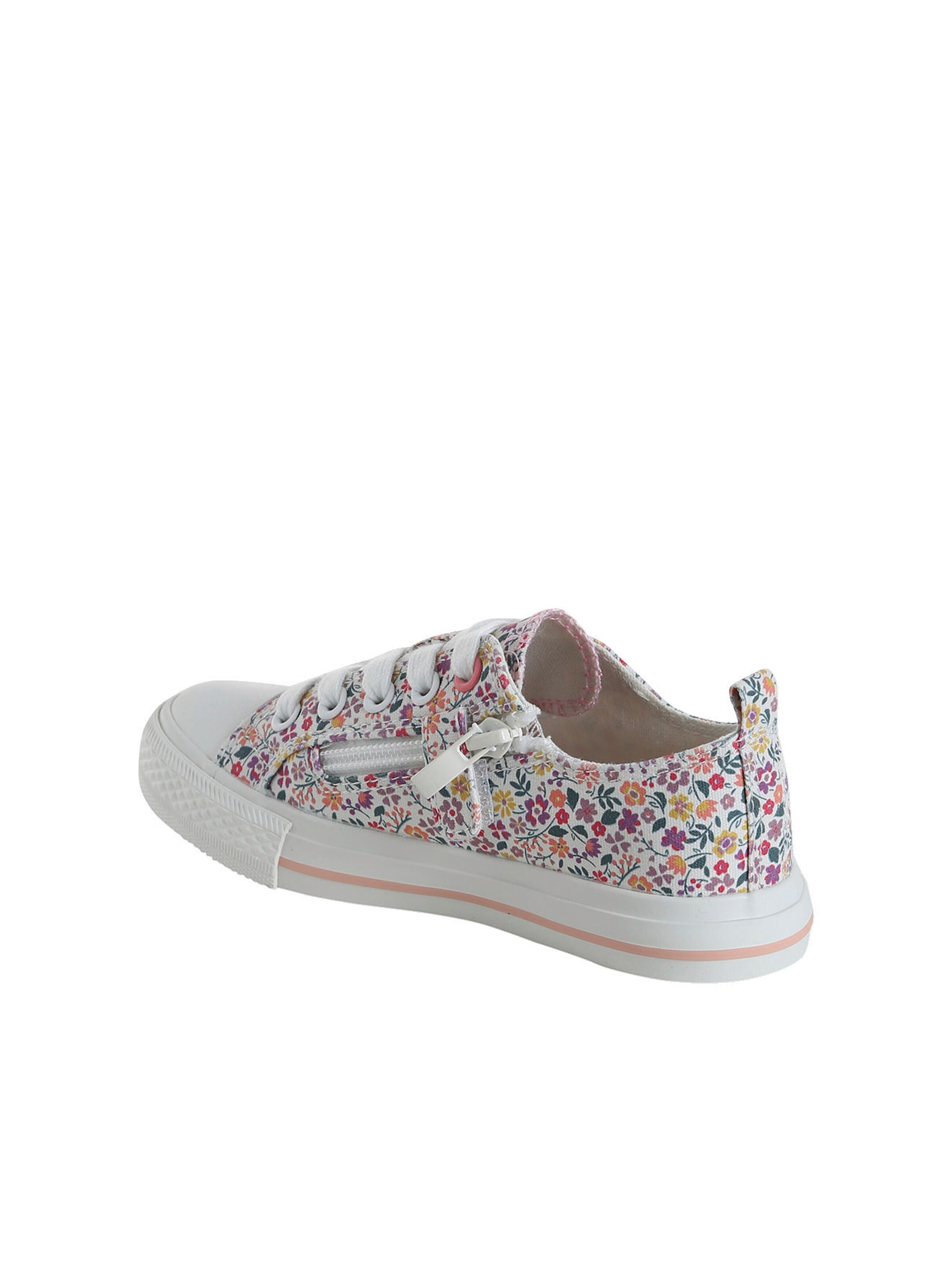 Vertbaudet Kinder Stoffsneakers mit Reißverschluss und Anziehtrick blush