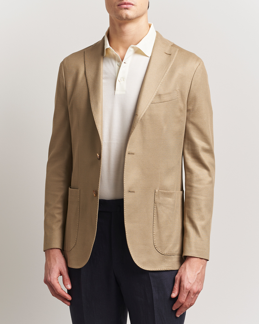 Boglioli K Jacket Hopsack Jersey Blazer Beige