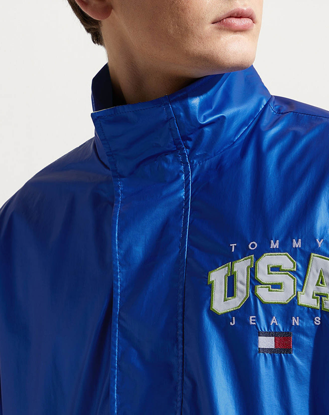 Tommy Jeans Coupe-vent USA bleu vif