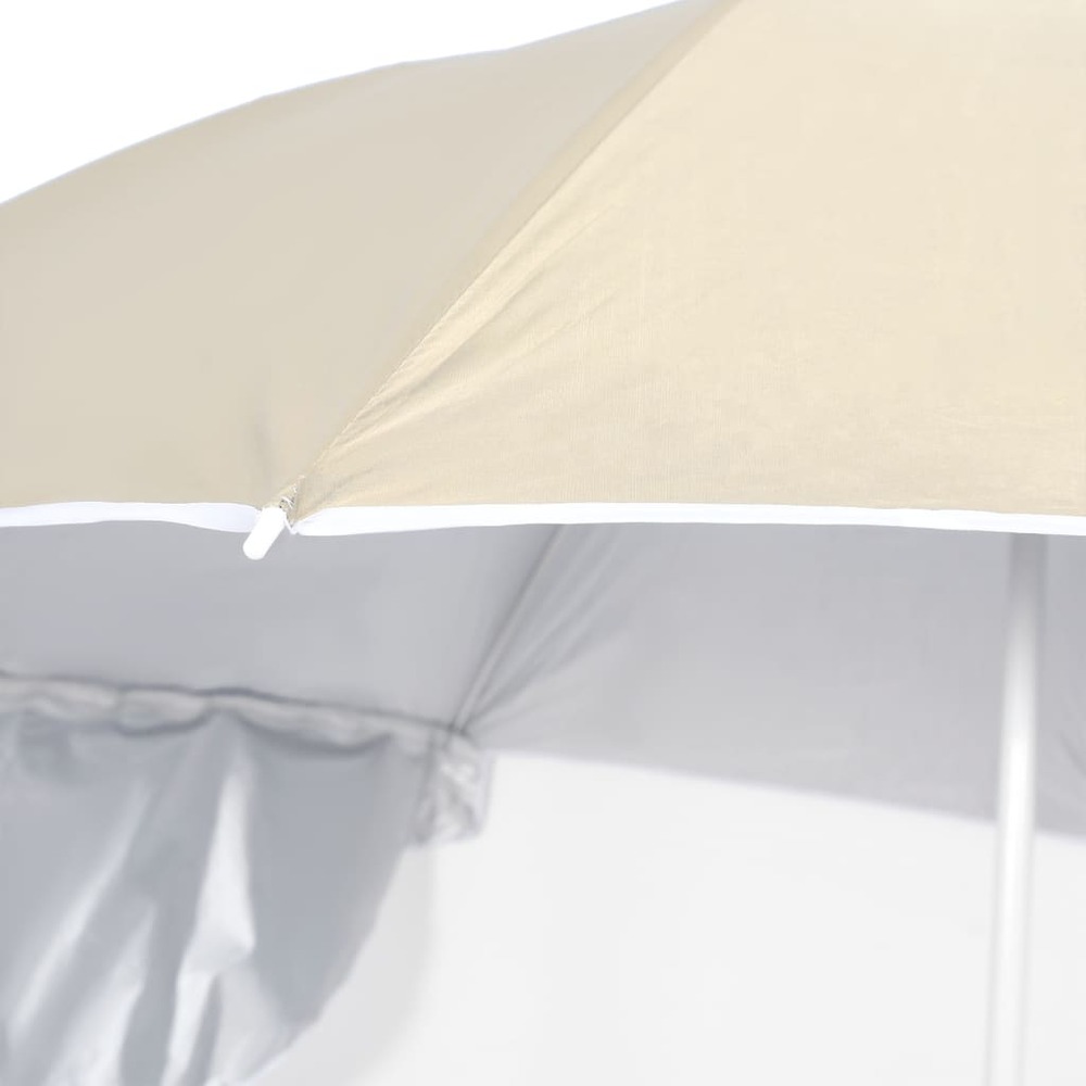 Parasol de plage avec parois latérales 215 cm sable