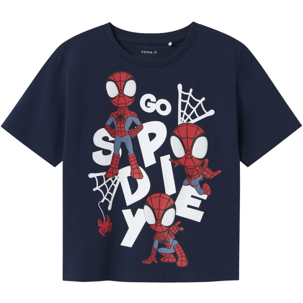 Køb Name It Navy Blazer Main Spidey Regular T-Shirt