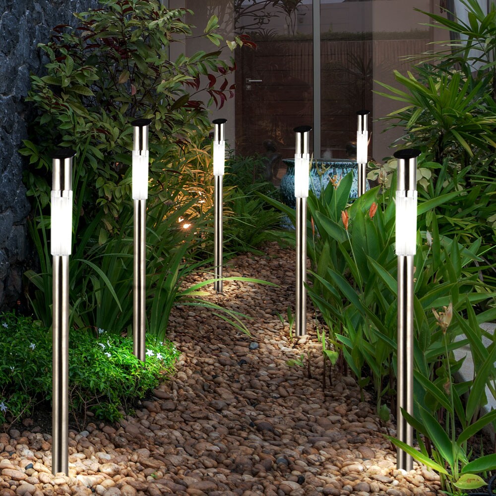 Moderne LED Solarleuchten für den Garten im 6er Set