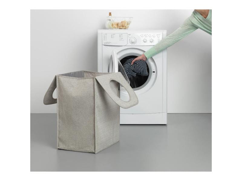 Brabantia Wäschesammler faltbar, 55 Liter, Grau Wäschesack