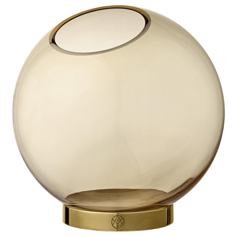 AYTM Globe vaas 17 amber/goud