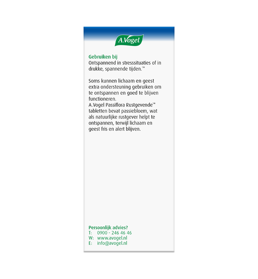 A.Vogel Passiflora rustgevende (80 tabletten)