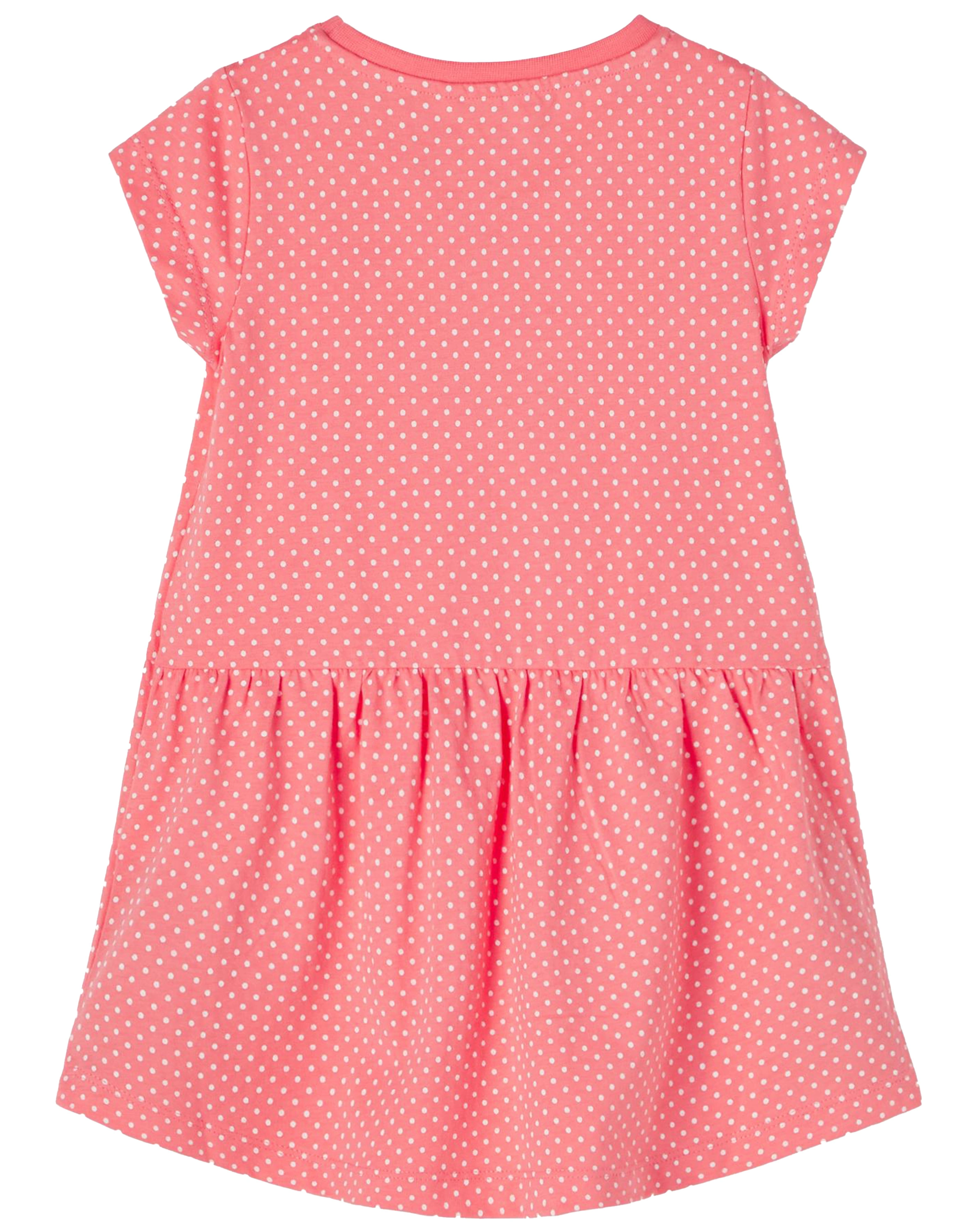 Kurzarm-Kleid NMFVAMAJA DOTS in georgia peach