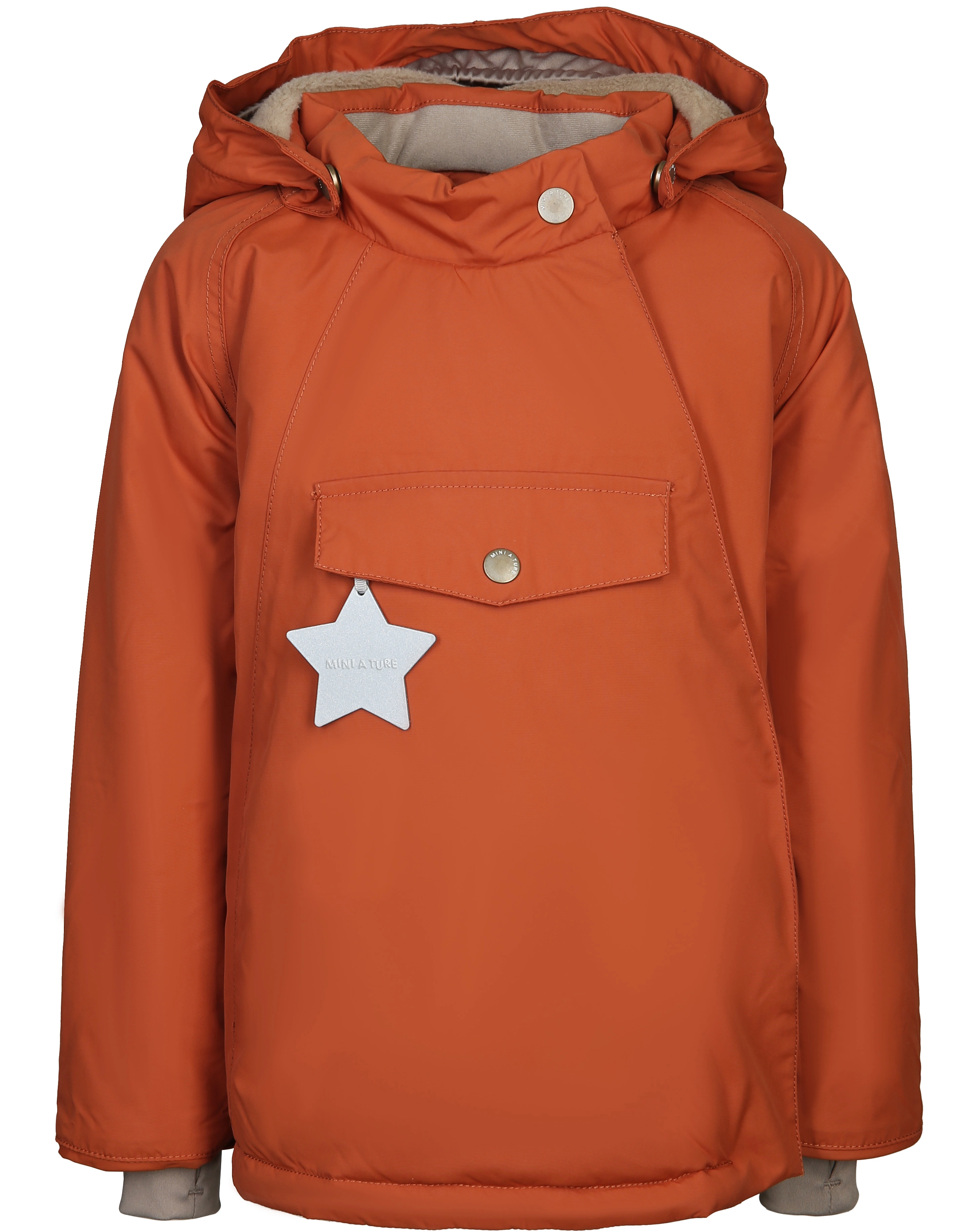 Winterjacke MATWANG mit Kunstfell in ginger bread brown