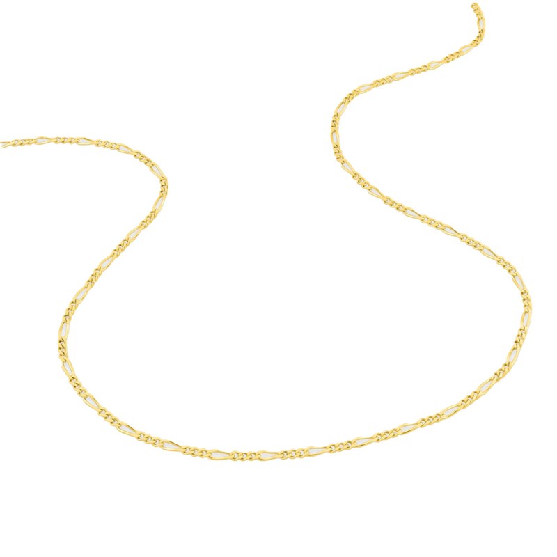 Bracelet Mixte 18 cm - Cheval Alterné - Or 18 Carats - Largeur 1.4 mm