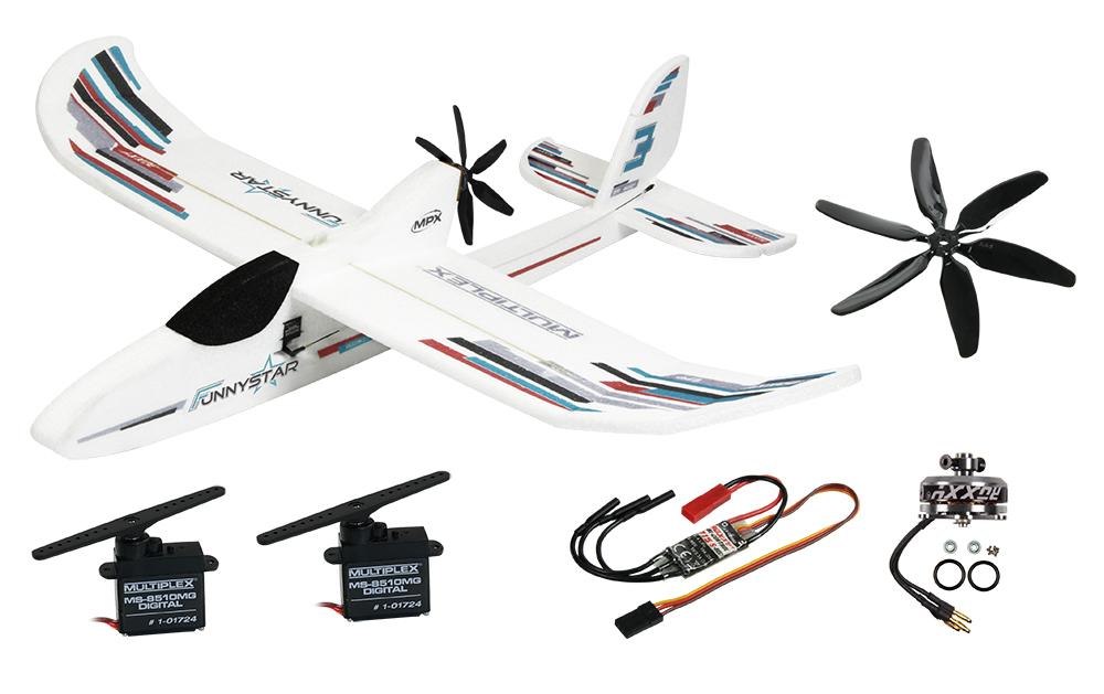 Trainer FunnyStar BK+ Bausatz mit Elektronik<br>Elektrosegler Trainer Flugmodell