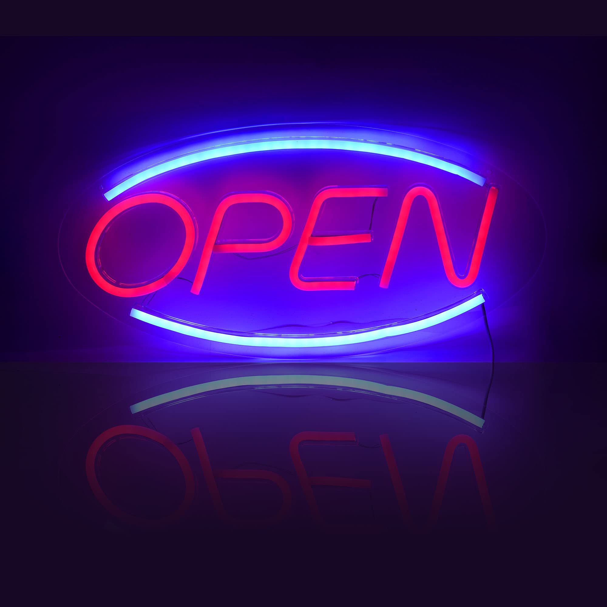 (45x22cm) LED Neon Sign Open Wand Deko Licht Schild Home / Party Accessoire (USB) - Bunt