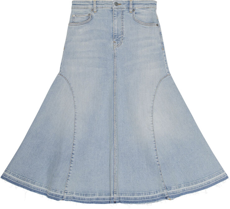 Ganni Tint Denim Midi Skirt Tint wash