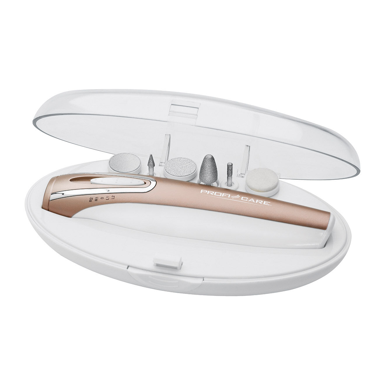 Proficare Set de manucure & pédicure + 6 accessoires blanc/cuivre