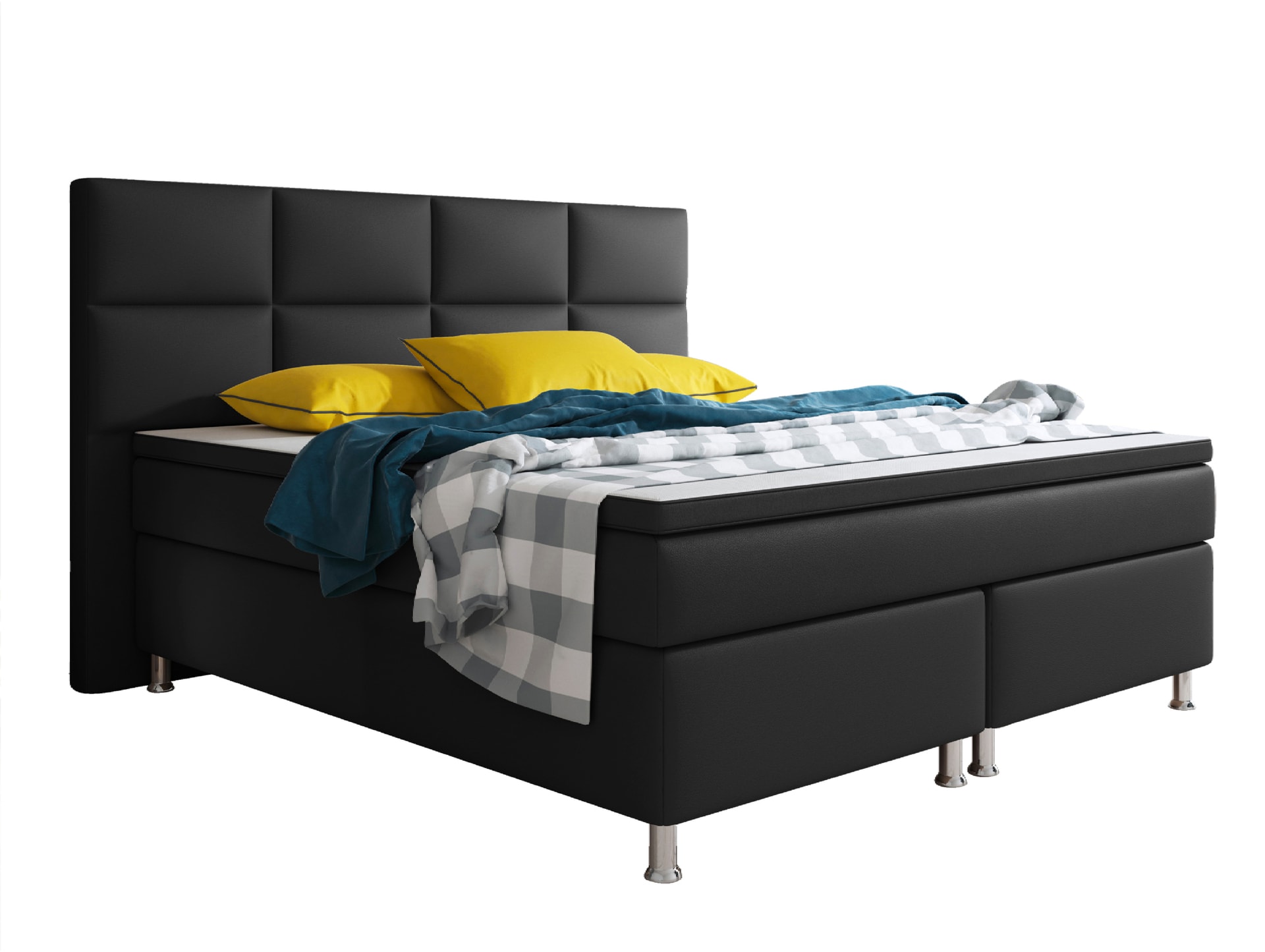 Boxspringbett Miami 180 x 200 cm weiß