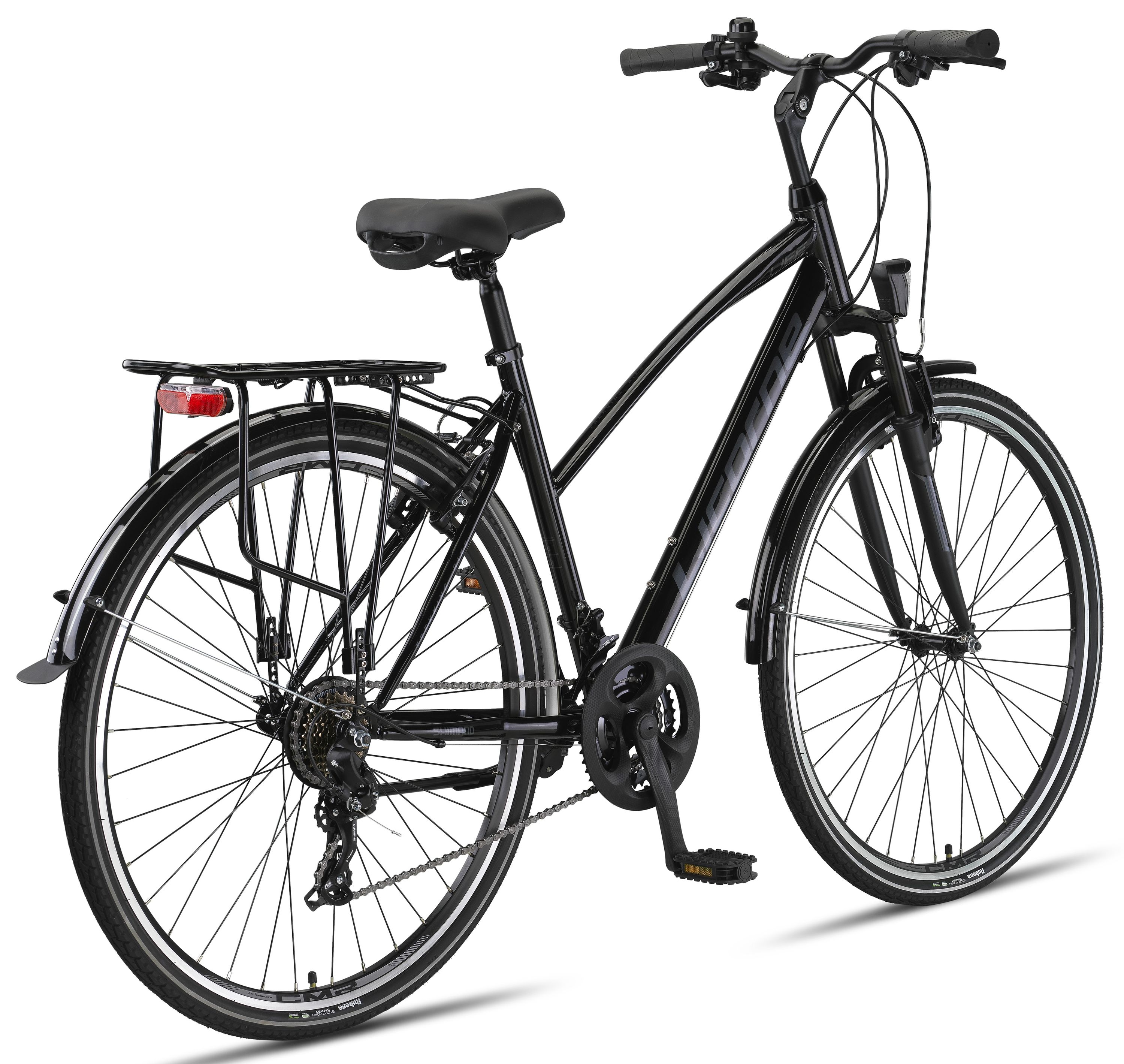 Licorne Bike L-V-ATBPremium Trekking Bike in 28 Zoll - Fahrrad für Herren, Jungen, Mädchen und Damen - Shimano 21 Gang-Schaltung - Citybike - Männerfahrrad