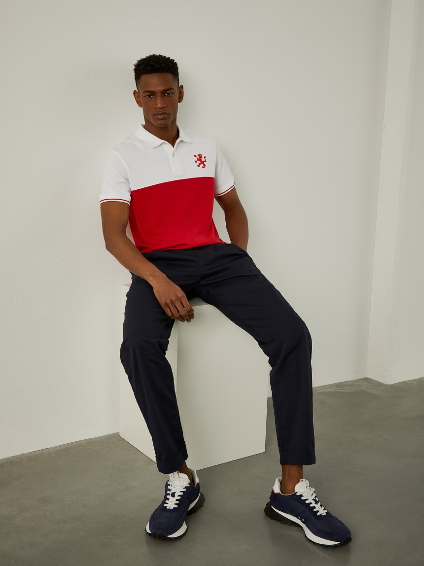 Polo bicolor slim fit