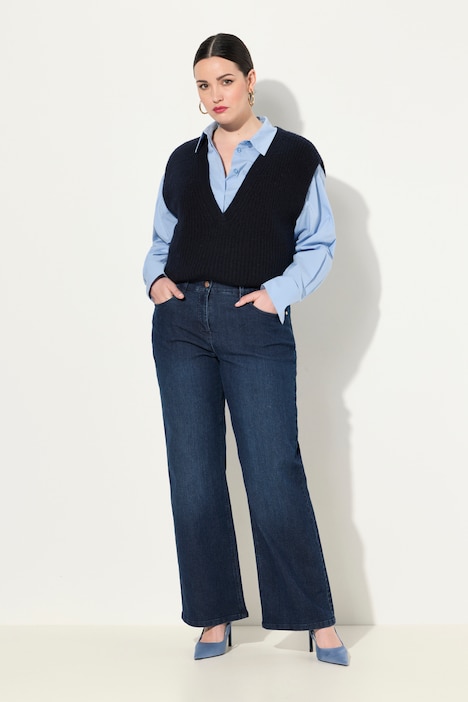 Jeans Mary, weites Bein, 5-Pocket-Schnitt, Stretch