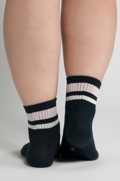 Kurzschaftsocken, 2er-Pack, Punkte/Ringel