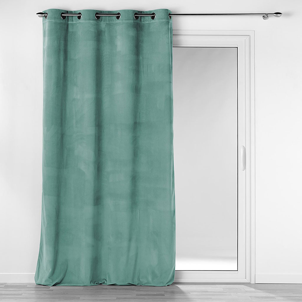 Rideau à œillets CASUAL polyester sauge 140x260cm