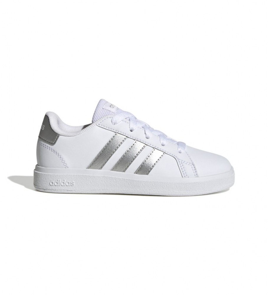 Tênis adidas Grand Court Lifestyle com cadarço, branco