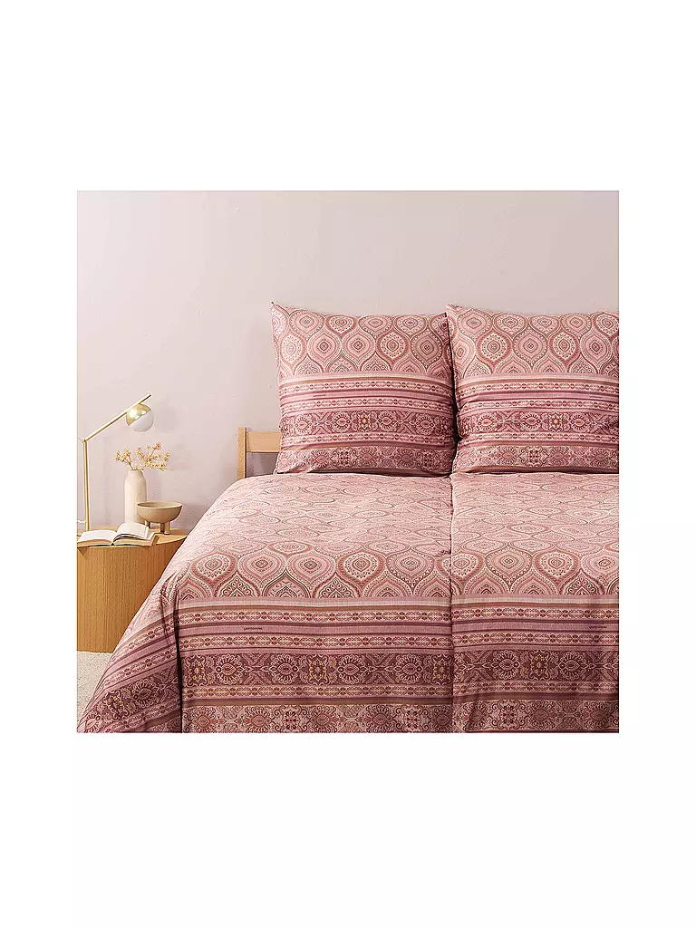 BASSETTI Satin Bettwäsche HANBURY 70x90cm/140x200cm Berry beere
