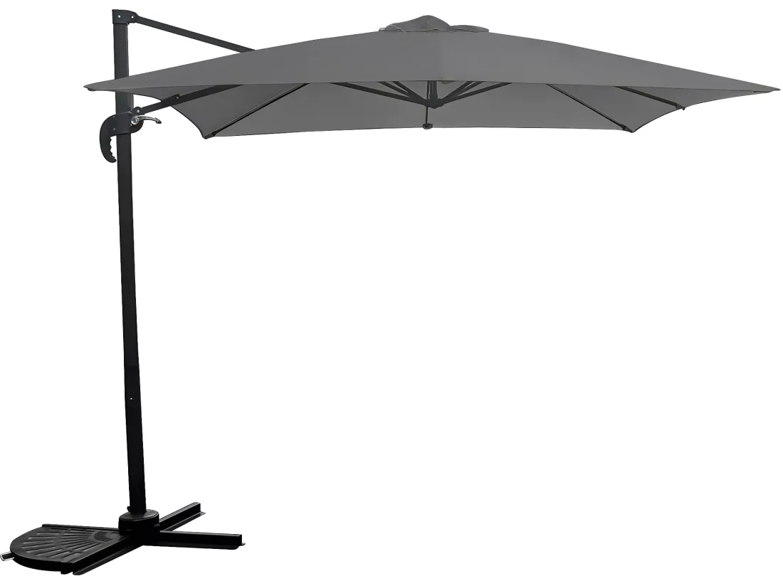 Parasol jardin déporté - 2.5 x 2.5 m - Gris