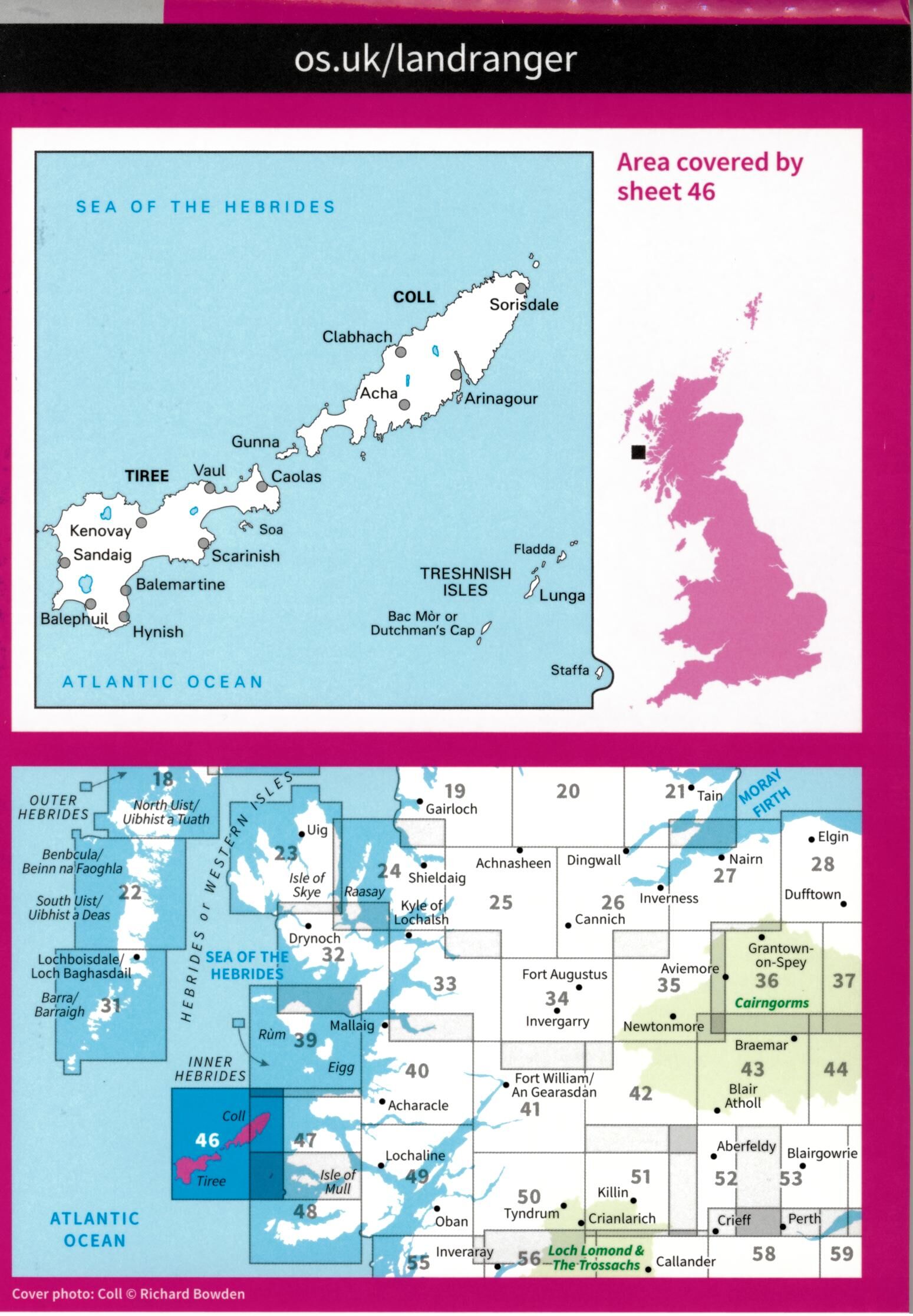 ORDNANCE SURVEY - 46 GB COLL TIREE 1 50 000