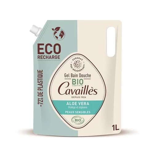 Eco-Recharge Gel Bain Et Douche Aloe Vera Bio Rogé Cavaillès - 1L
