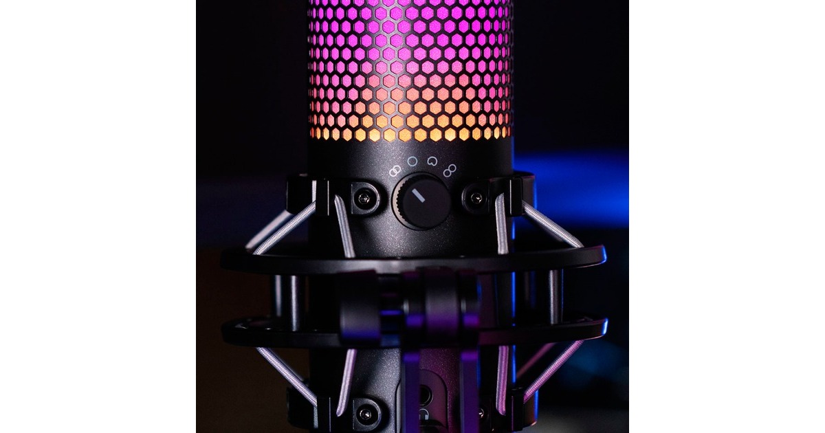 HyperXQuadCast S microfoon  (Zwart, RGB led)